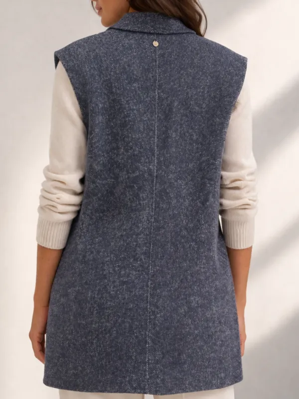 Longline Cardigan Knit Vest