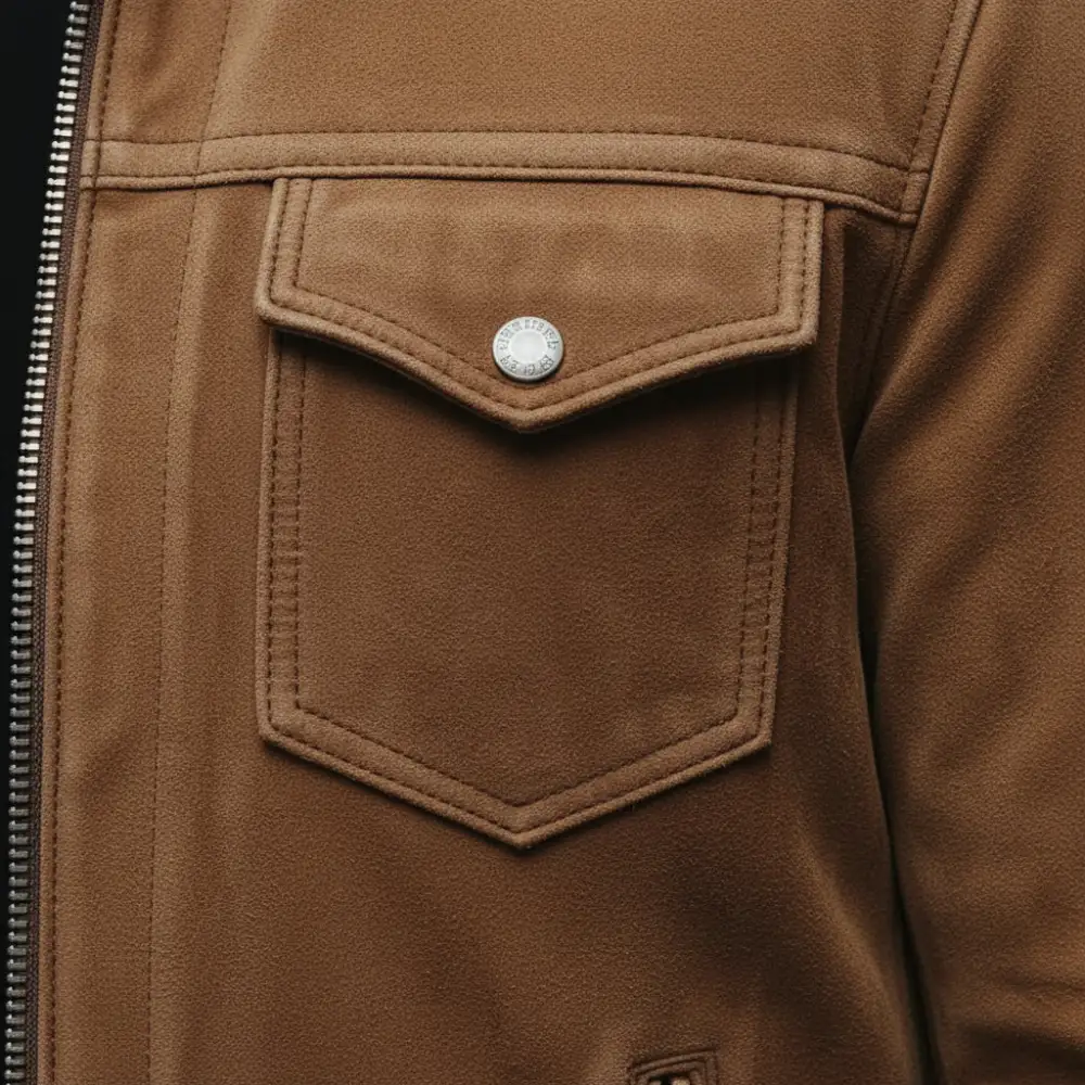 Streamlined Suede Trucker Jacket