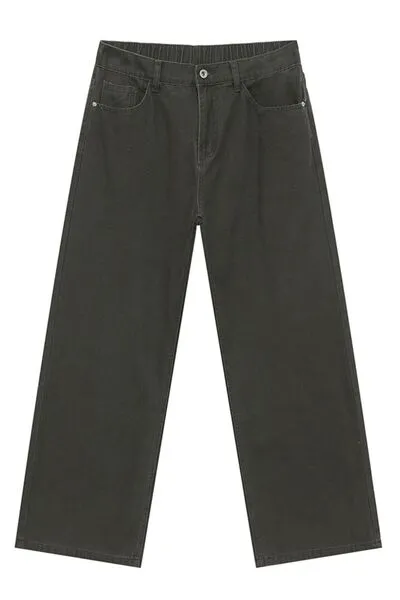 Clean Straight Leg Denim Jeans