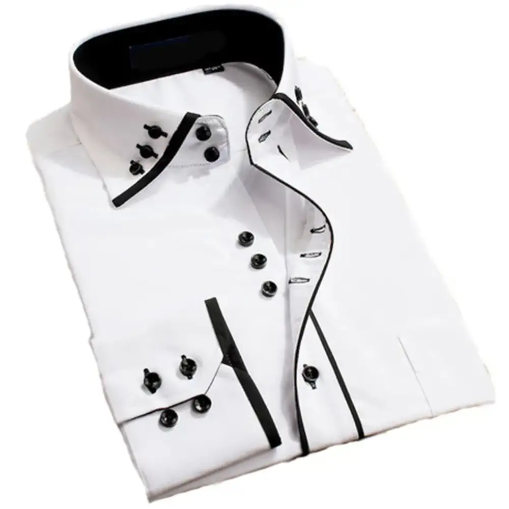 Modern Long Sleeve Slim Fit Casual Dress Shirt