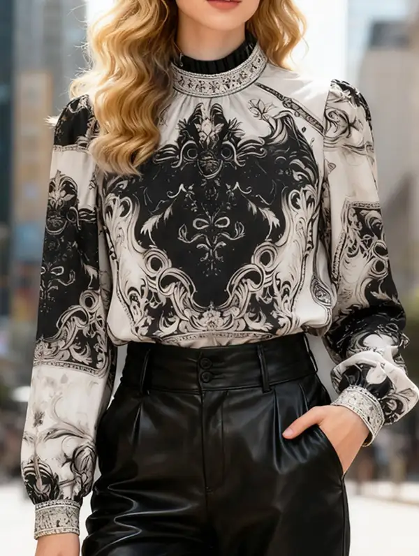 Lace Detail Vintage Detail Blouse
