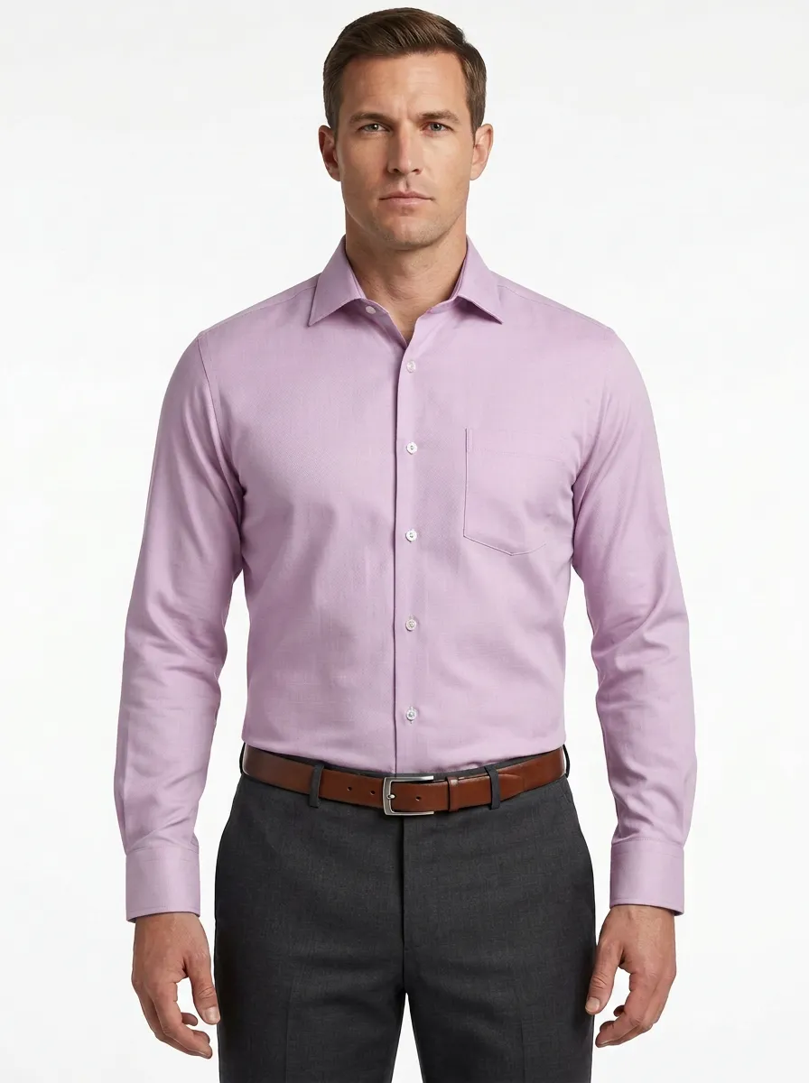 Men's Classic Pocket Solid Dress Shirt