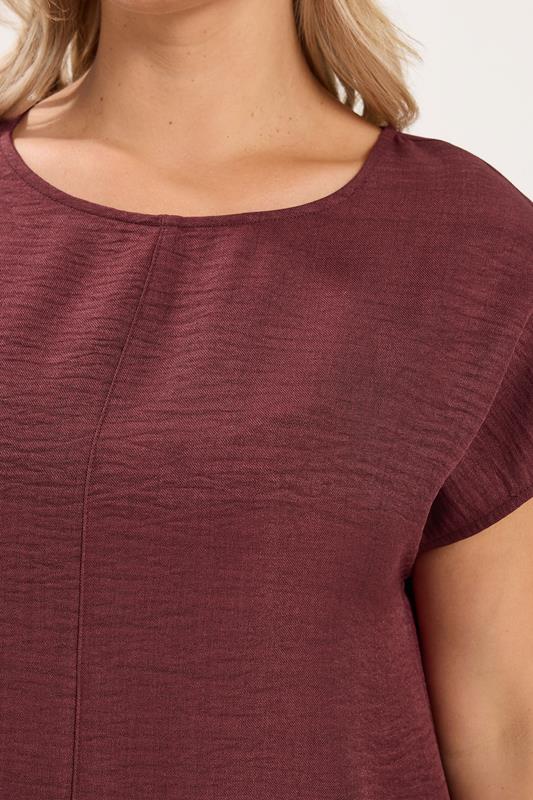 Wine Red Seam Detail Top detail 3