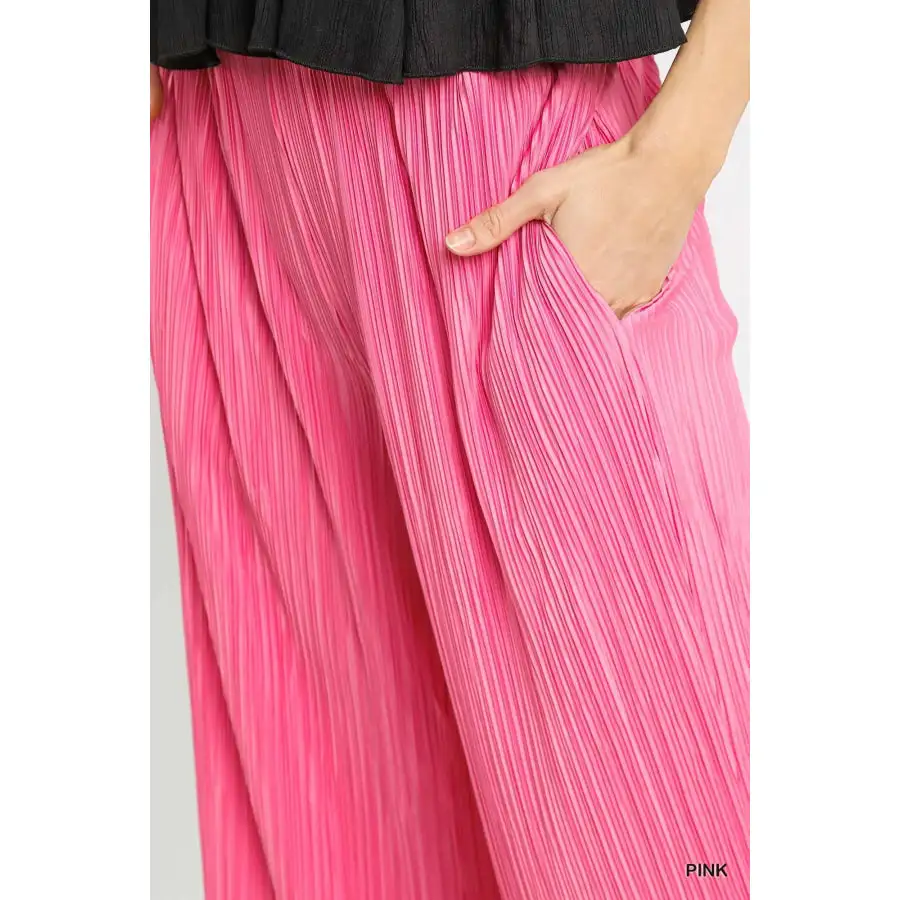Wide Leg Textured Pants