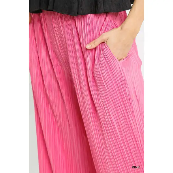 Wide Leg Textured Pants