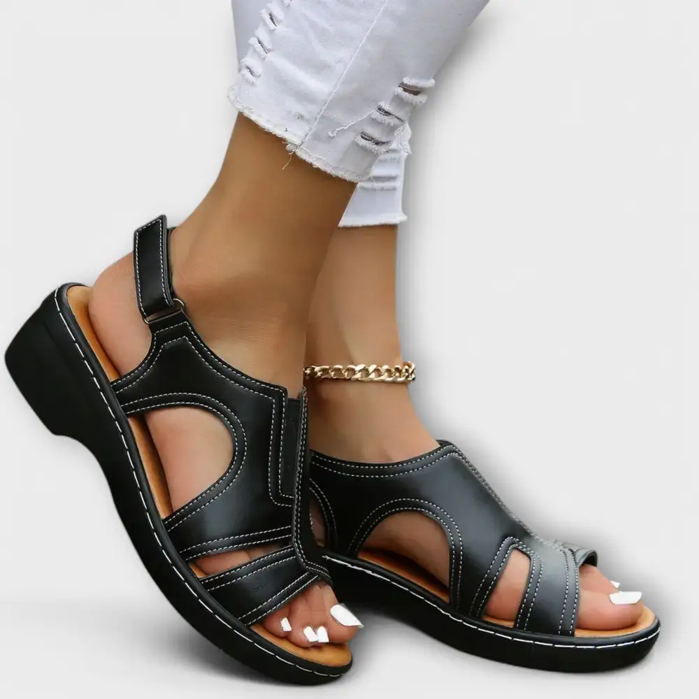 Classic Leather Supportive Flat Sandals