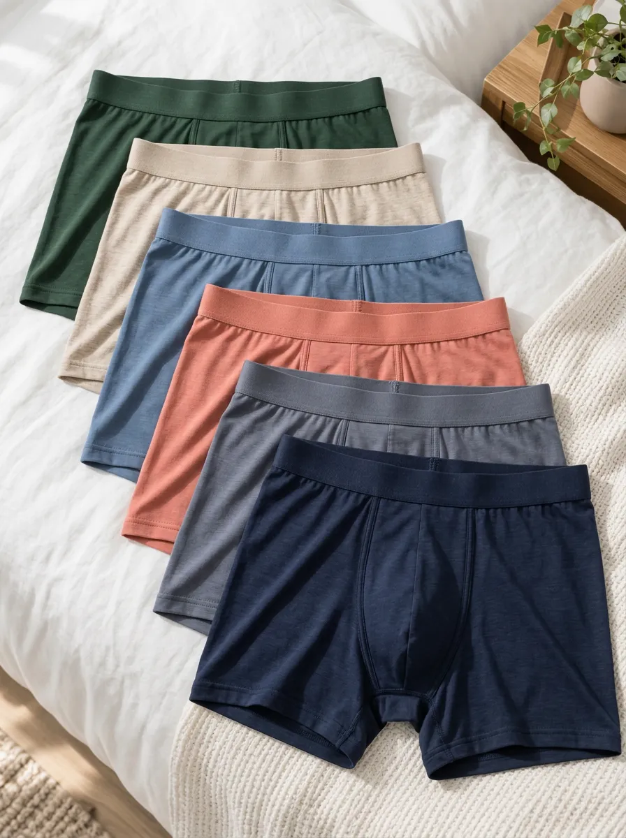 Men's Everyday Basics Plain Cotton Boxer Briefs Set