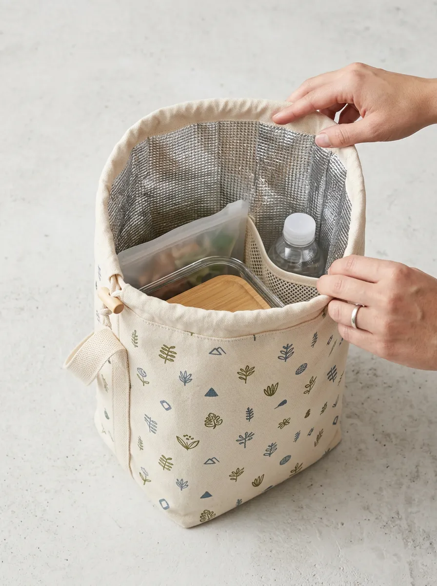 Unisex Nature Lover Botanical Pattern Printed Insulated Lunch Bag