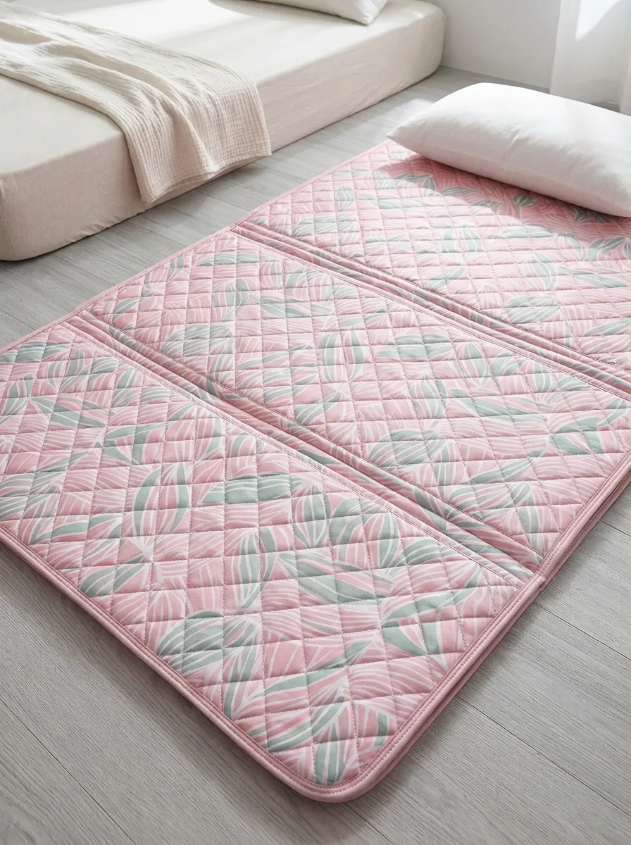 Travel Summer Cooling Tropical Leaf Pattern Cooling Mat