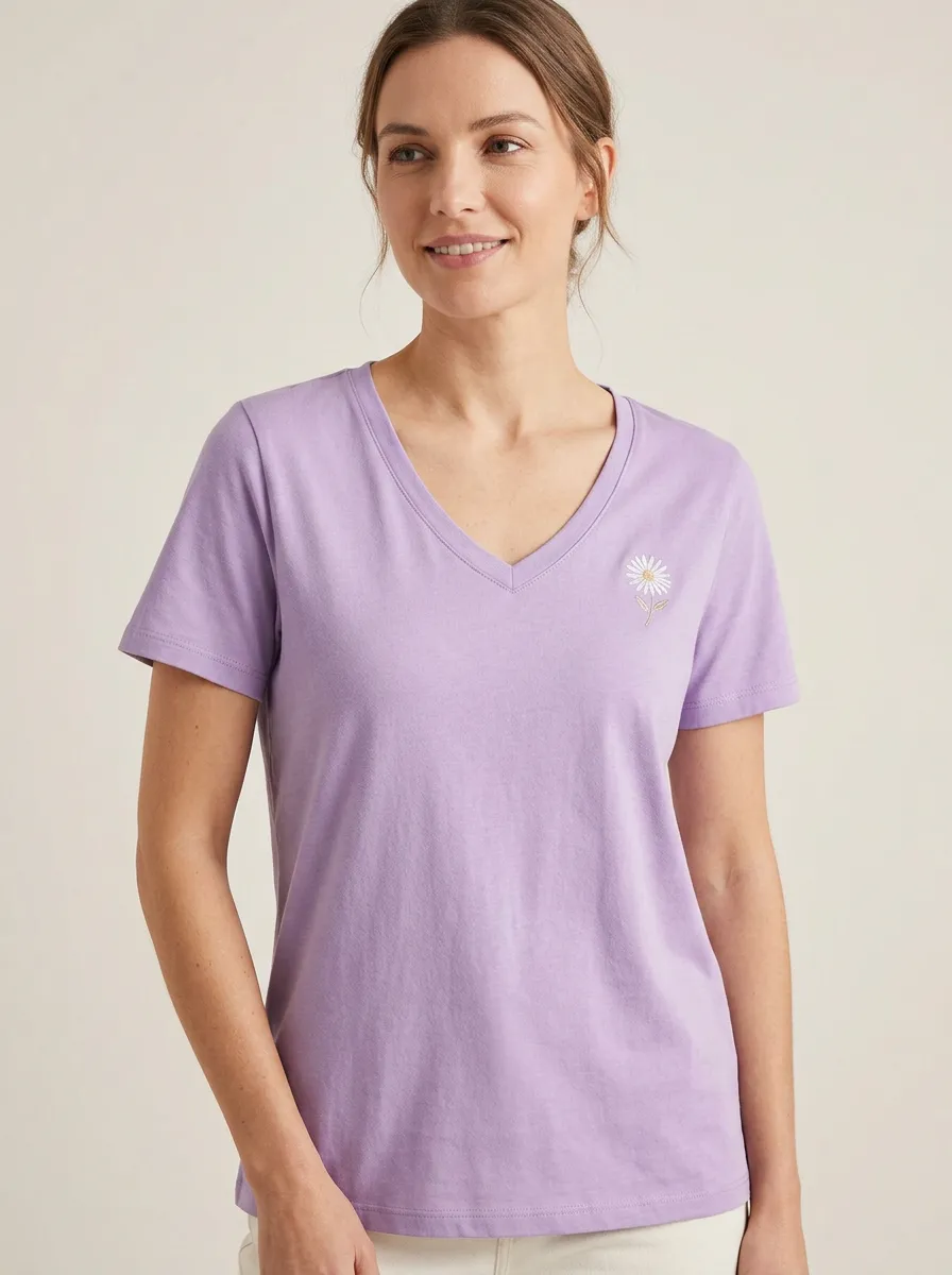 Women's Left-Chest V-Neck T-Shirt