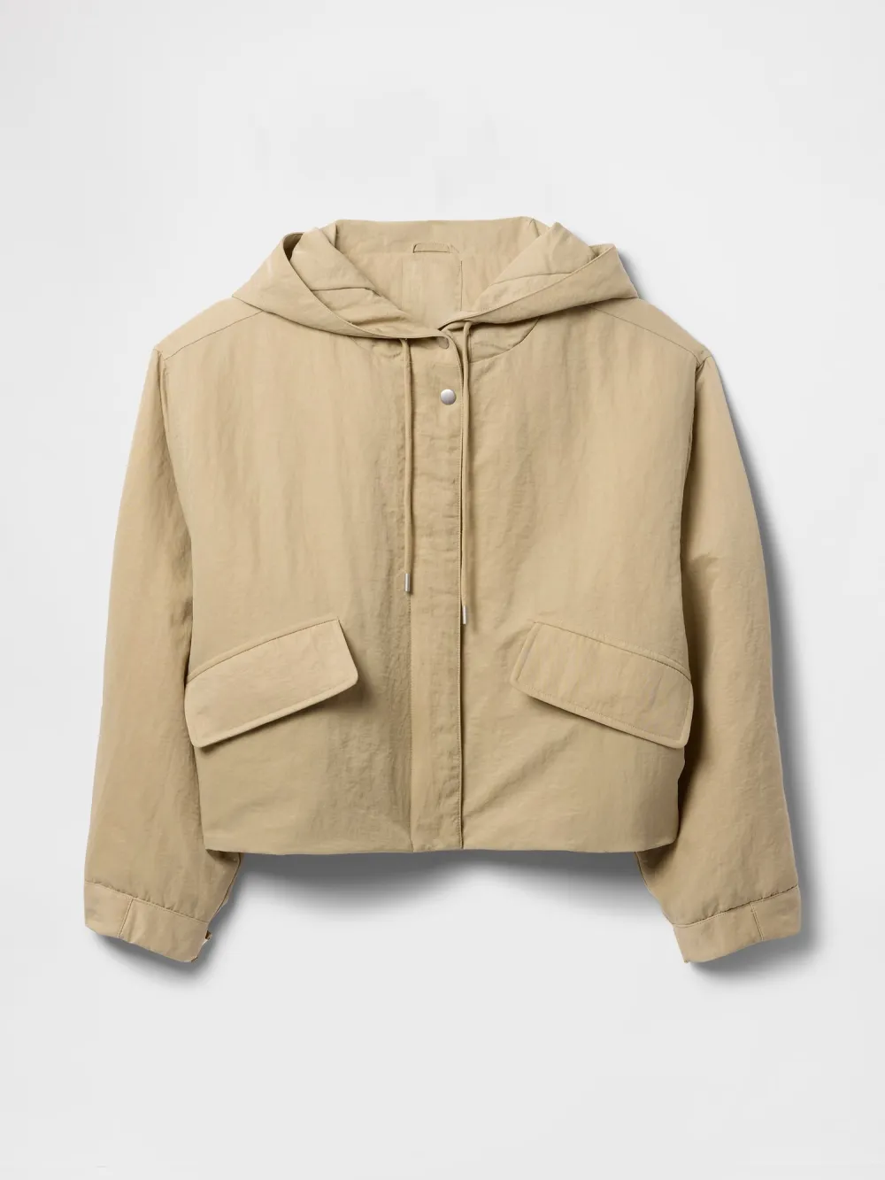 Solid Color Drawstring Hat Jacket