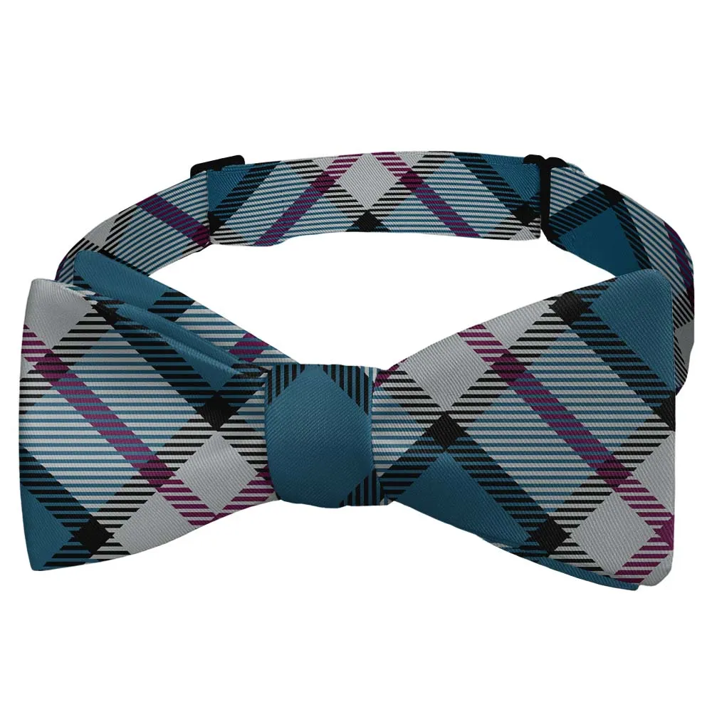 Harrison Plaid Motif Bow Tie