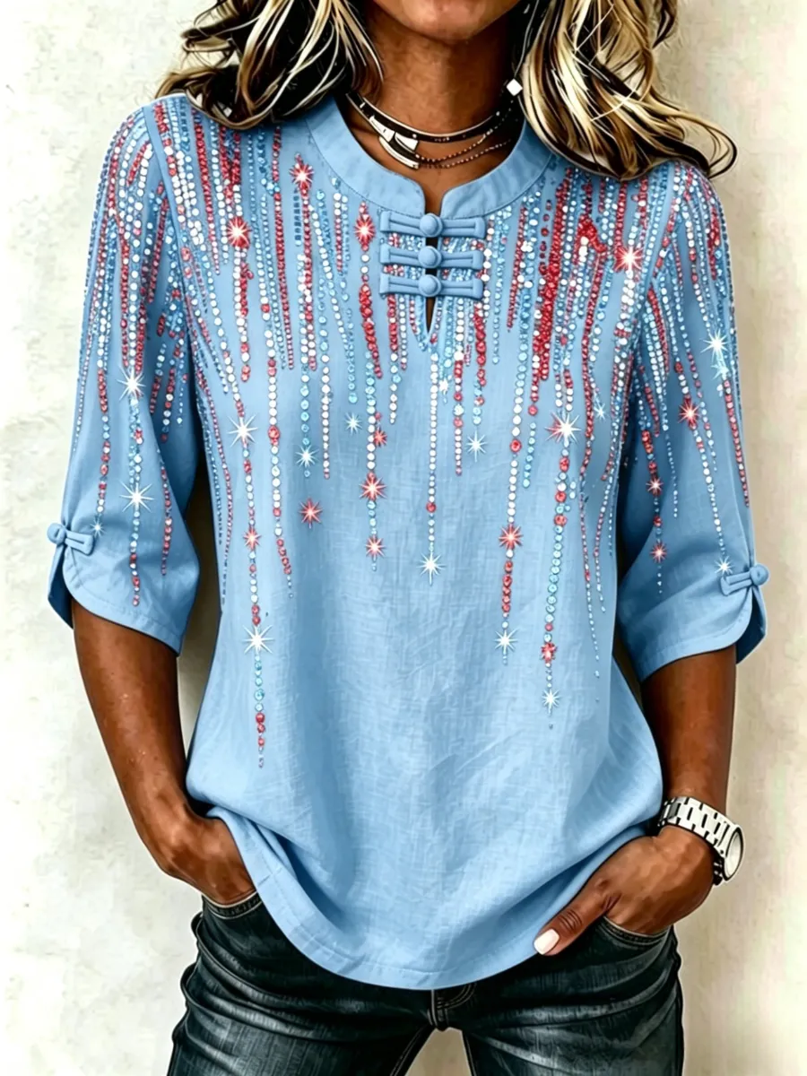 Women's 250th Anniversary Button Top