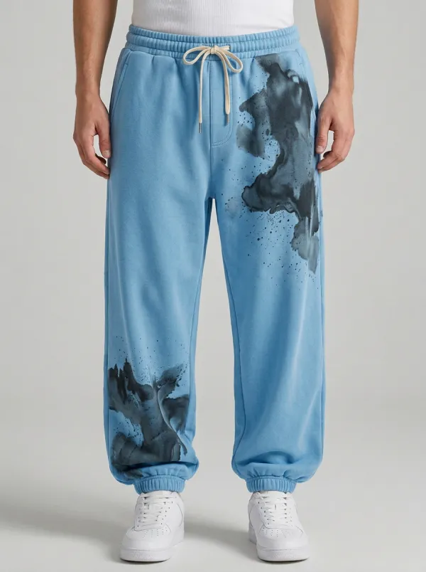 Unisex Street Ink Splatter Sweatpants