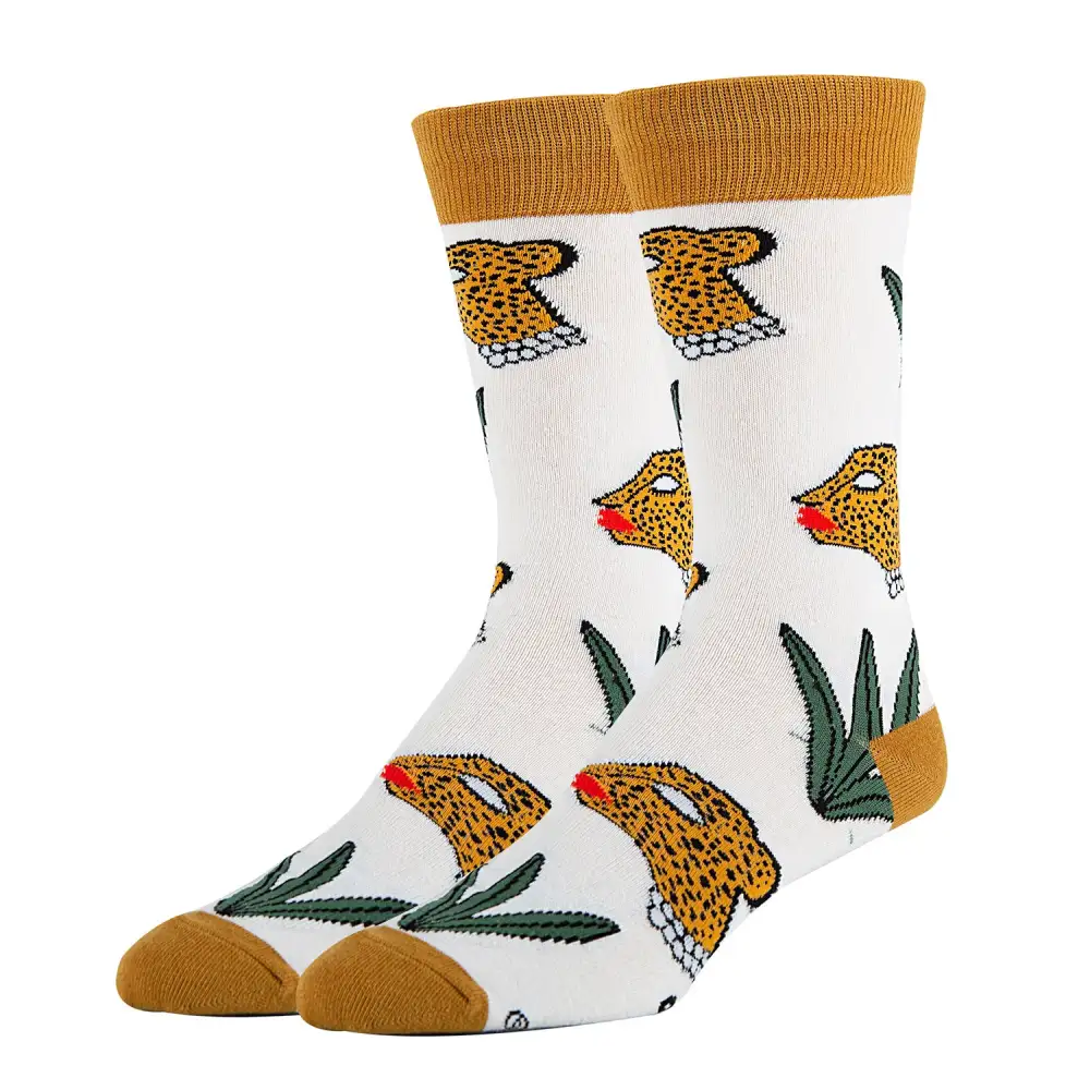 Modern Cotton Blend Everyday Pattern Crew Socks