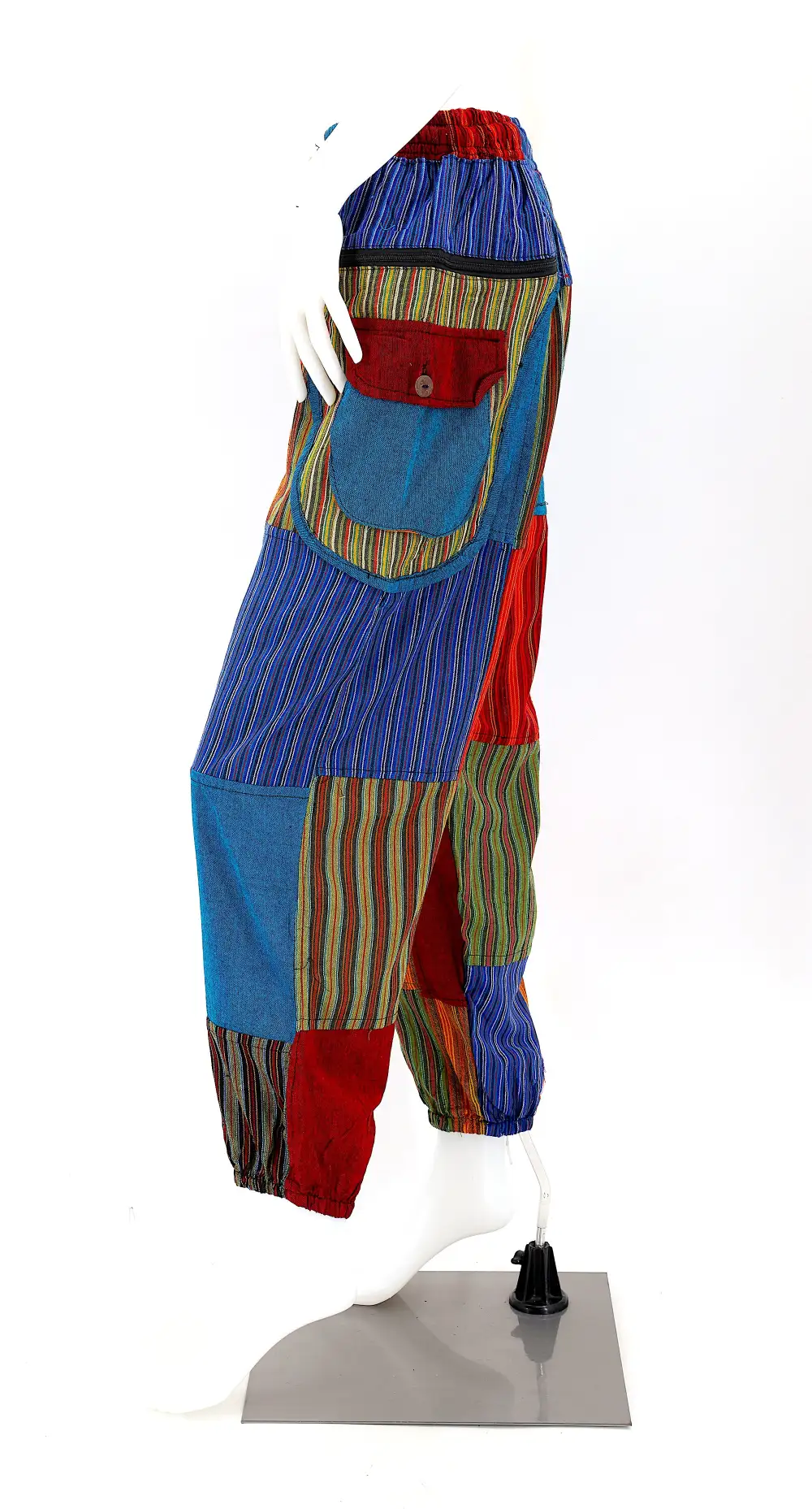 Women's Textured Harem Patchwork Festival Pants
