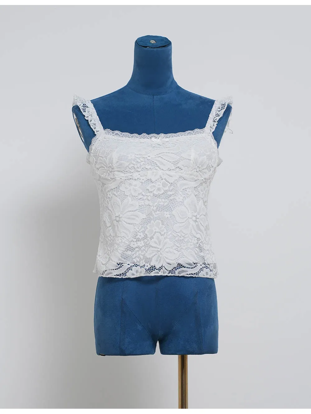 Boho Lace Embroidery Square Neck Sleeveless Top