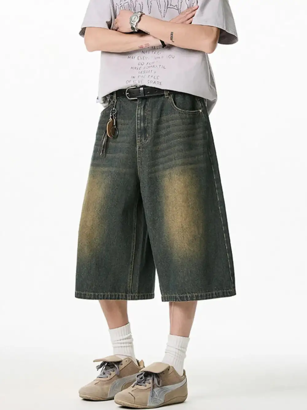Nylon Cotton Blend Casual Shorts