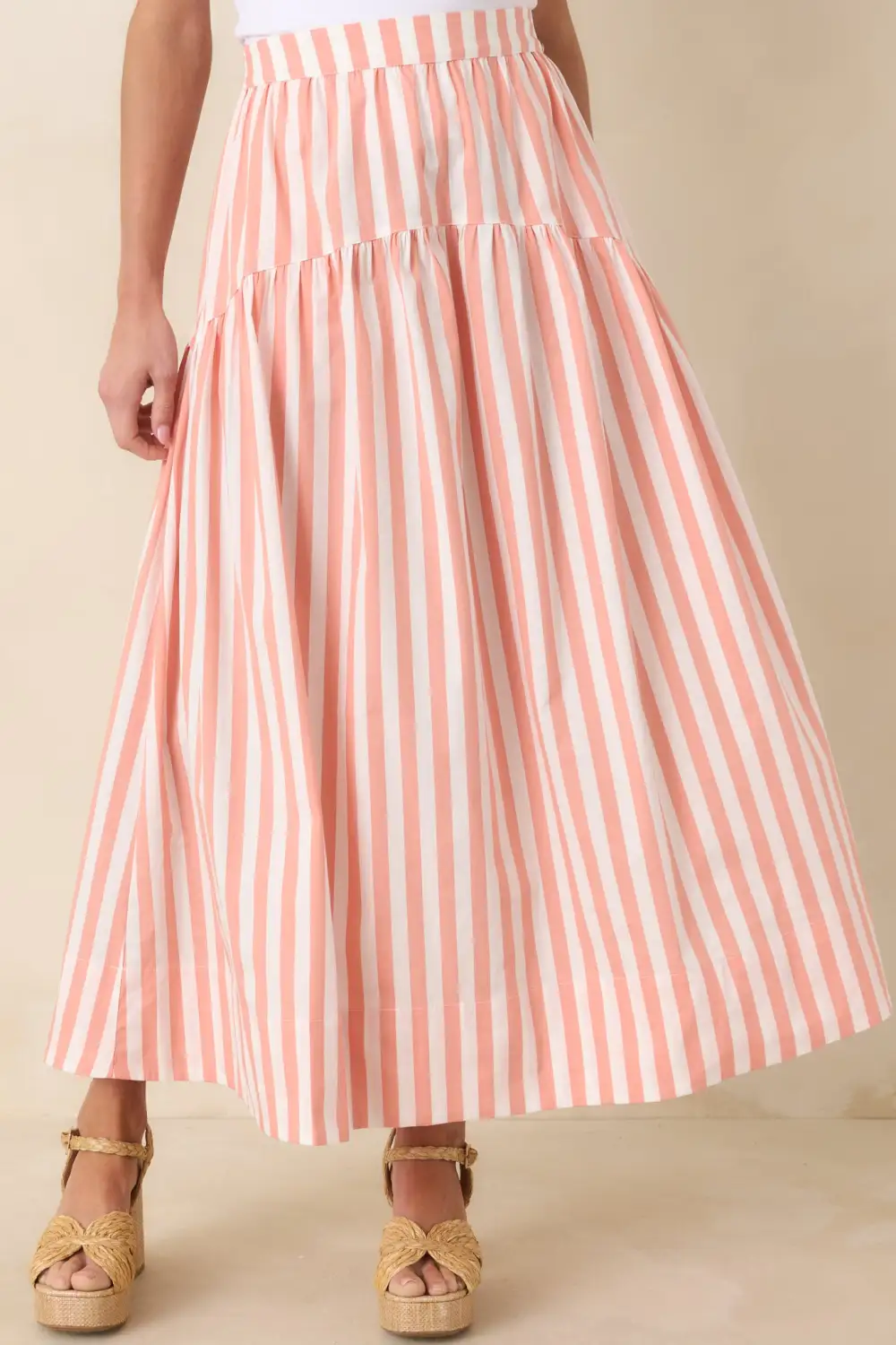 Tiered Cotton Maxi Skirt