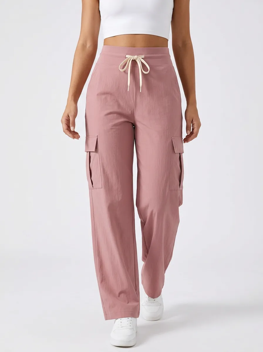 Everyday Drawstring Casual Breathable Cargo Pants