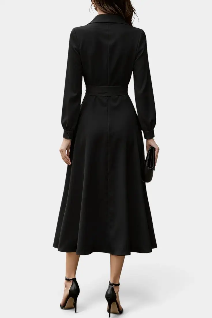 Satin Wrap Midi Dress