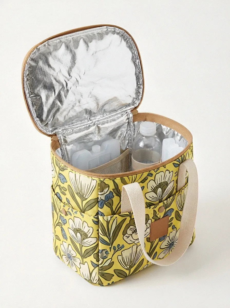 Botanical Floral Print Insulated Cooler Bag