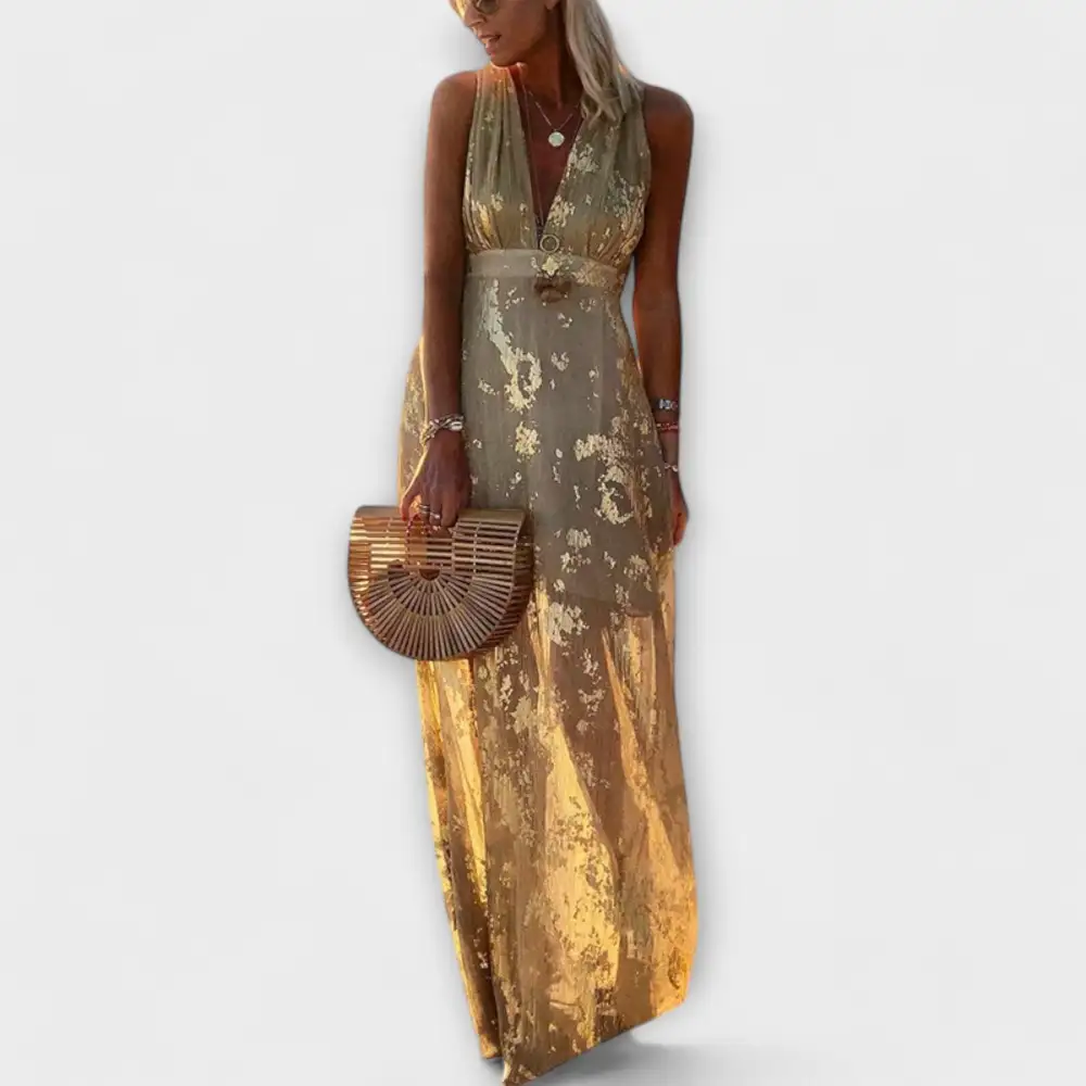 Refined V-Neck Everyday Casual Dress
