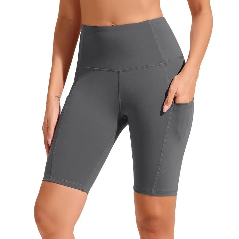 Women's High Waist Biker Shorts with Pockets – Plus Size, 5