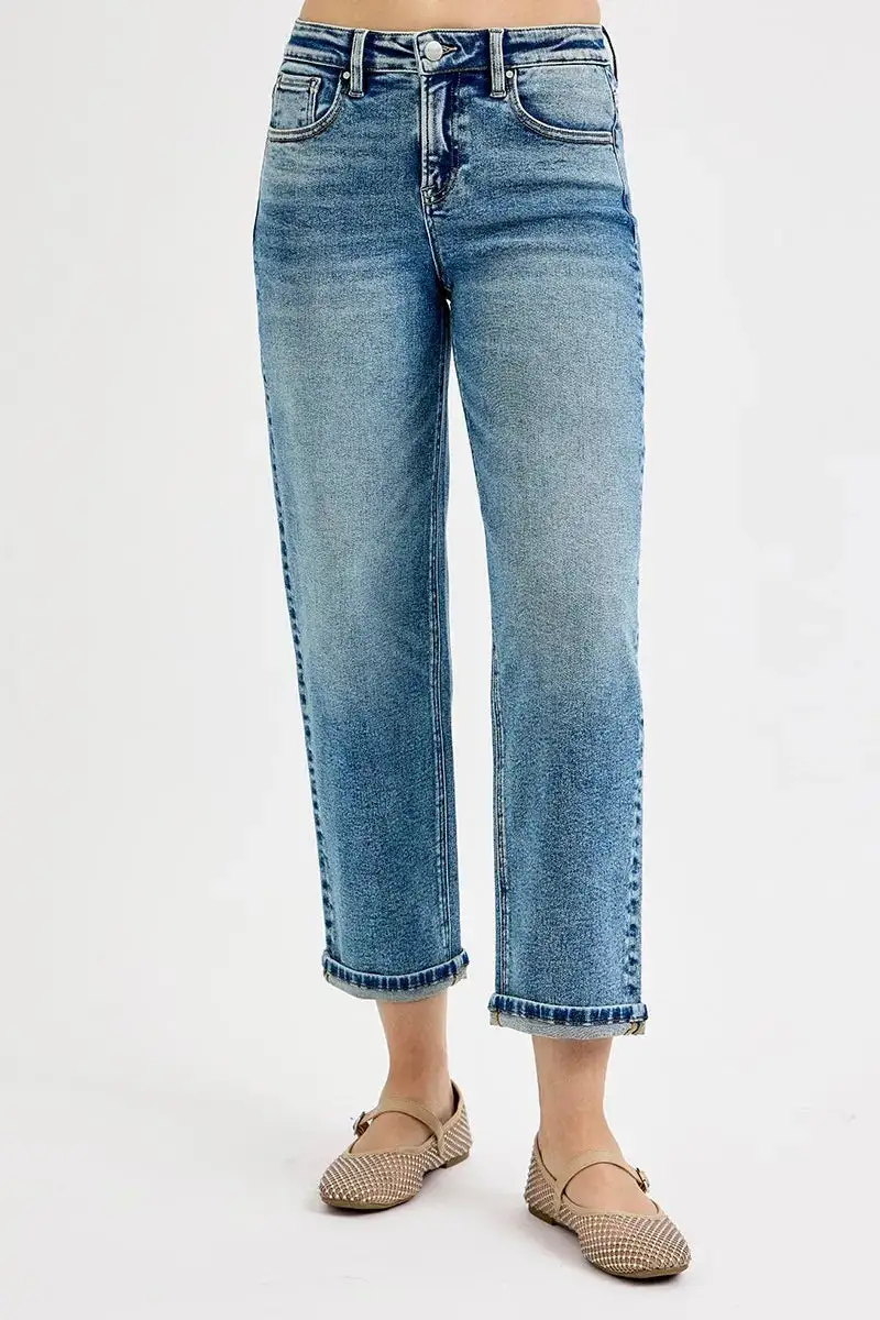 Sharp High Waist Denim Jeans