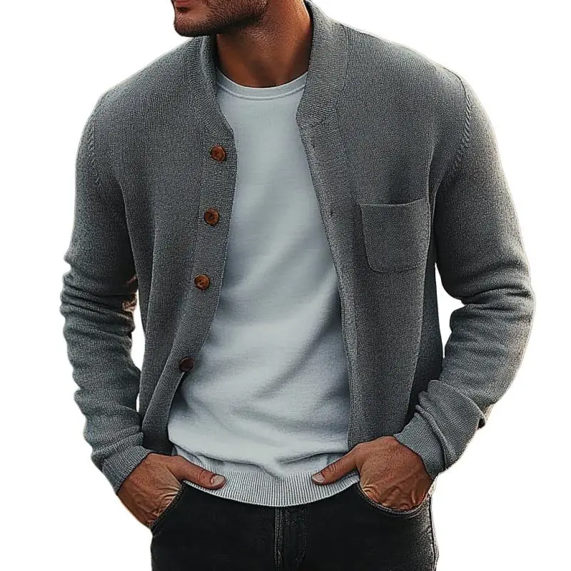 Textured Relaxed Pocket Cardigan