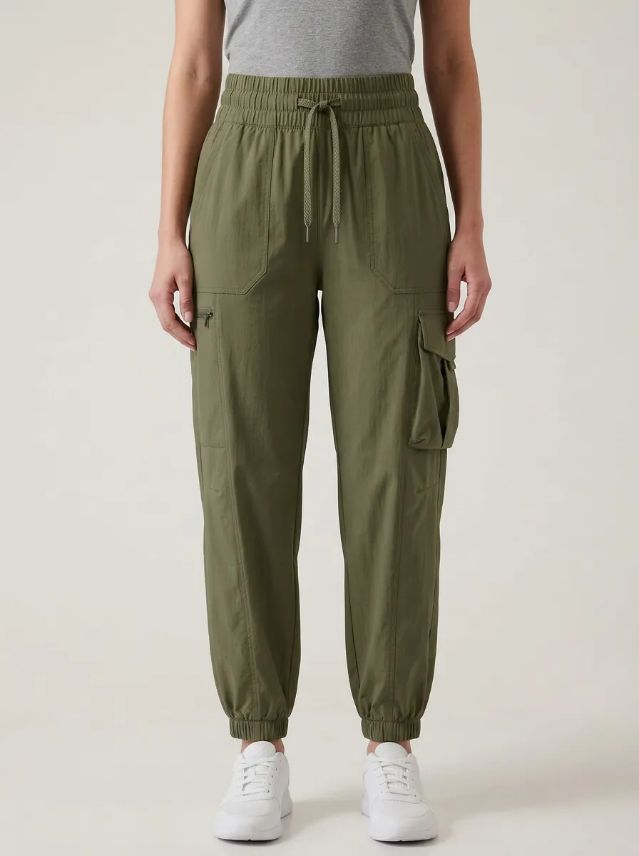 Elastic-Waist Breathable Cargo Pants