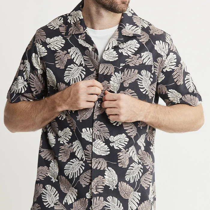 Lyocell Twill Short Sleeve Camp Shirt