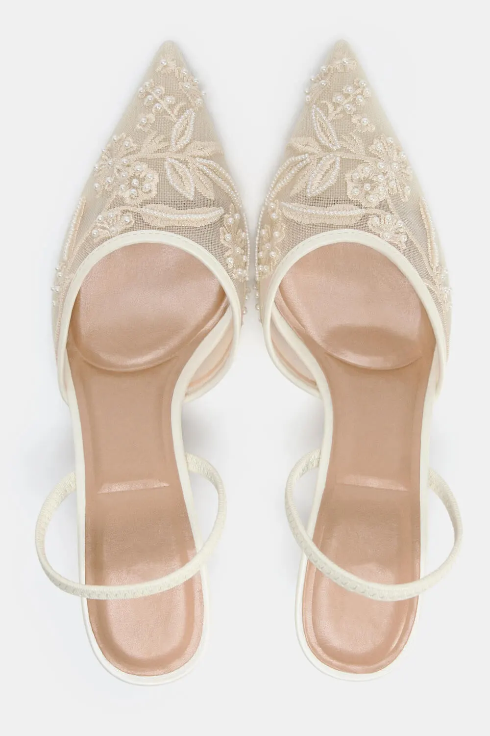 Bridal Beaded Embroidered Mesh Pointed