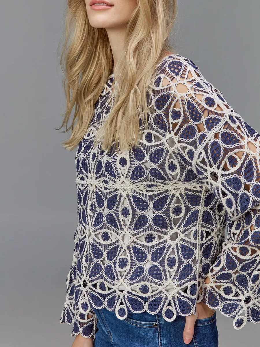 Elegant And High-End Art Pattern Women's Top