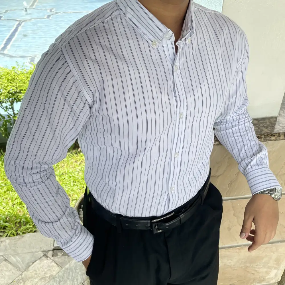 Weekend Pinstripe Soft Cotton Men's Formal Shirt