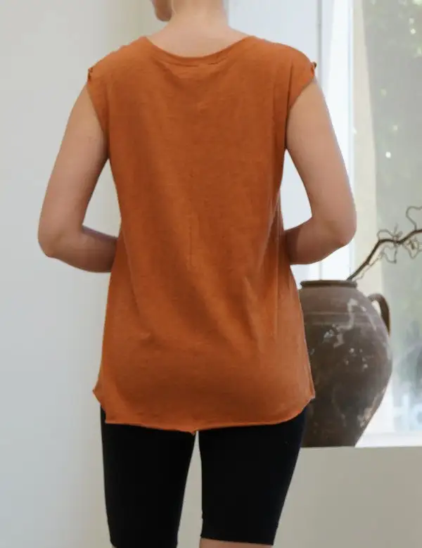 Slub Knit Sleeveless Tank Top