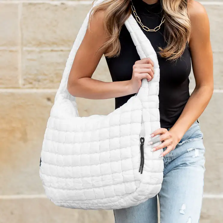 Quilted Puffer Tote Bag