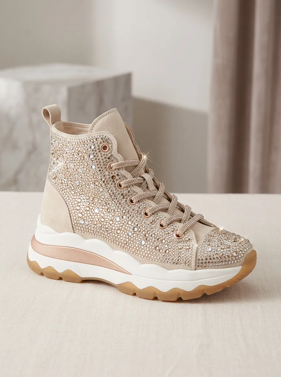 Weekend Easy-Wear Women's Rhinestone Platform Shoes