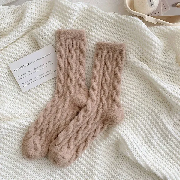 Plush Knit Casual Socks