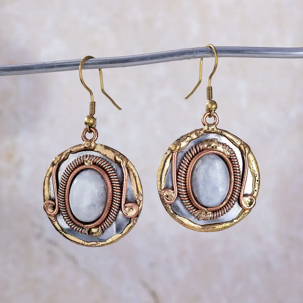 Classic Brass Heart Drop Earrings