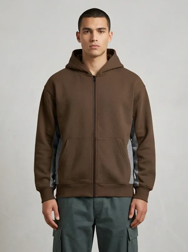 Men's Colorblock Full-Zip Hoodie