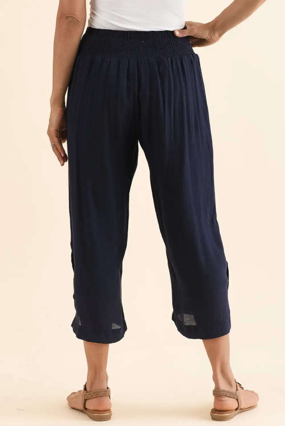 Wide Leg Mid Rise Pants