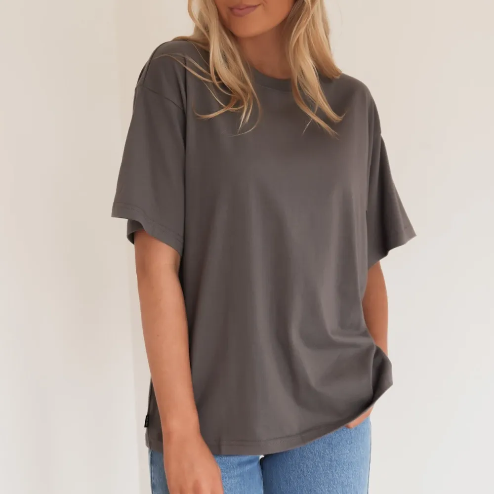 Oversized Ribbed Weekend Casual Tee