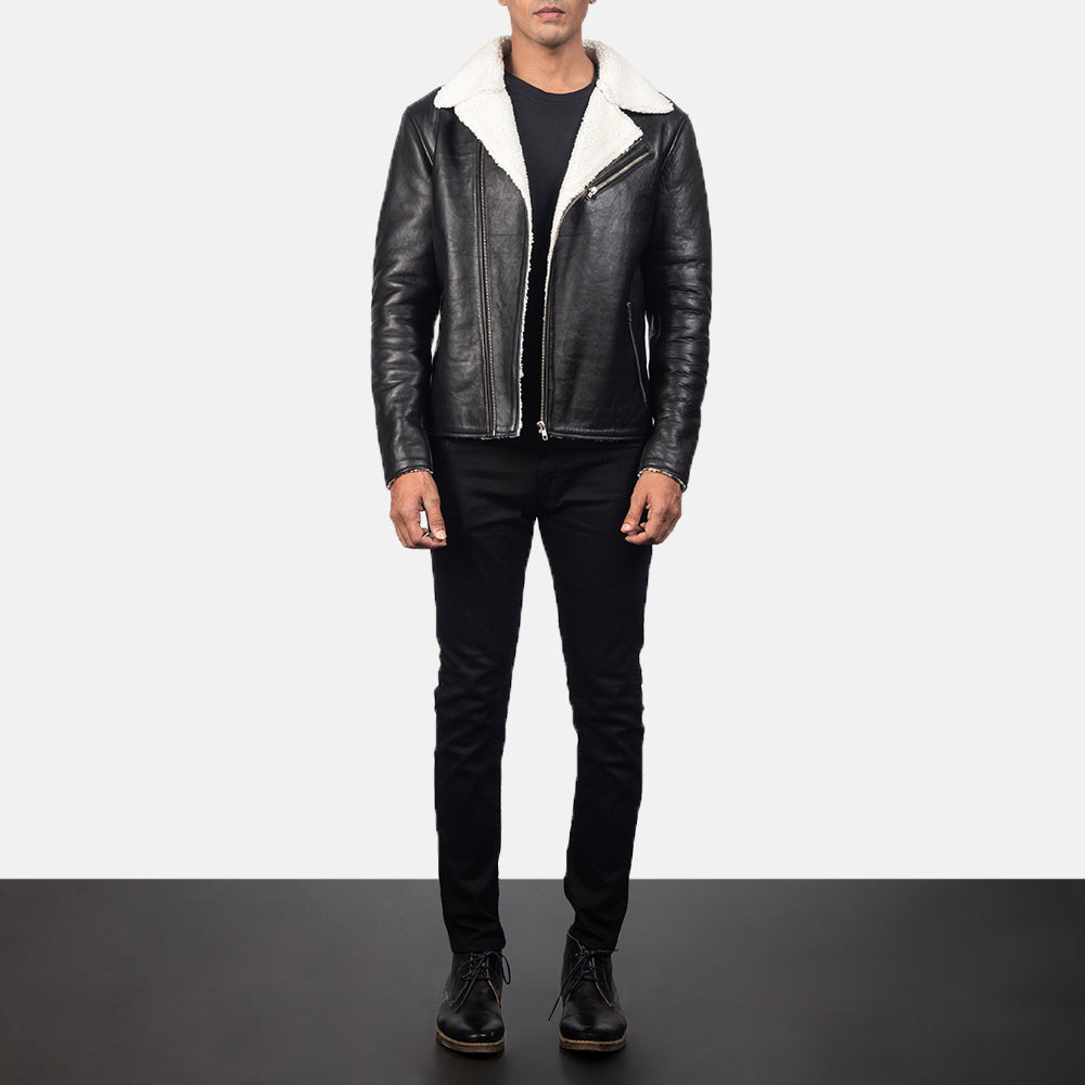 Men's Leather Shearling Jacket