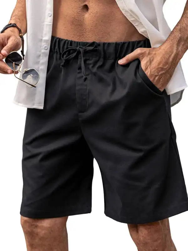 Pull On Linen Shorts
