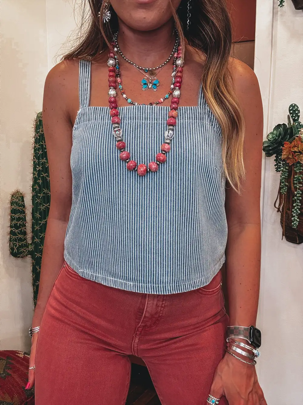 Relaxed Knit Cropped Tank Top