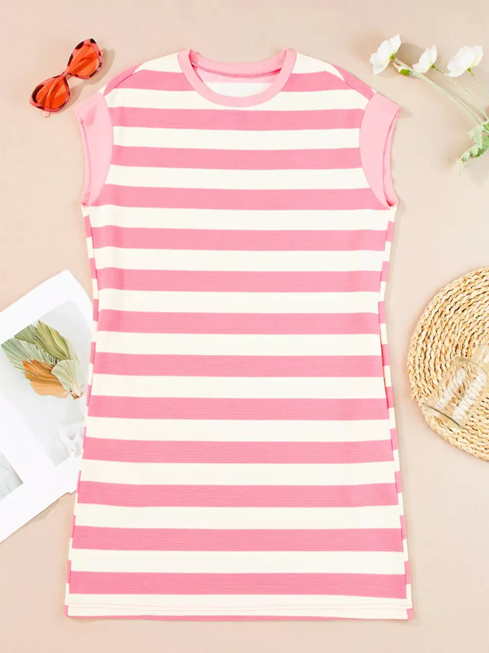 Striped Pocketed Dress Casual