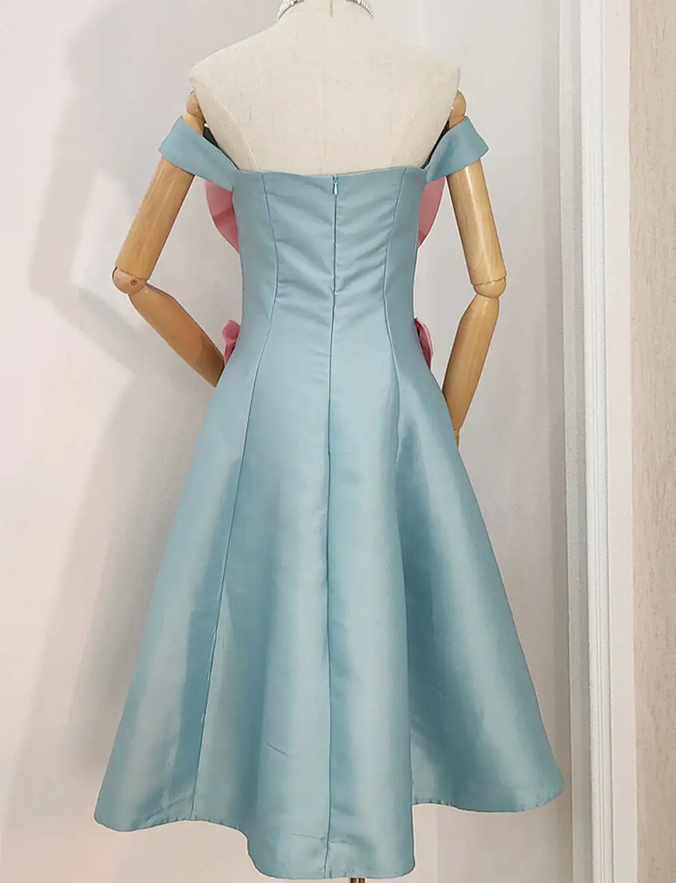 Bow Off Shoulder Party Evening Gown