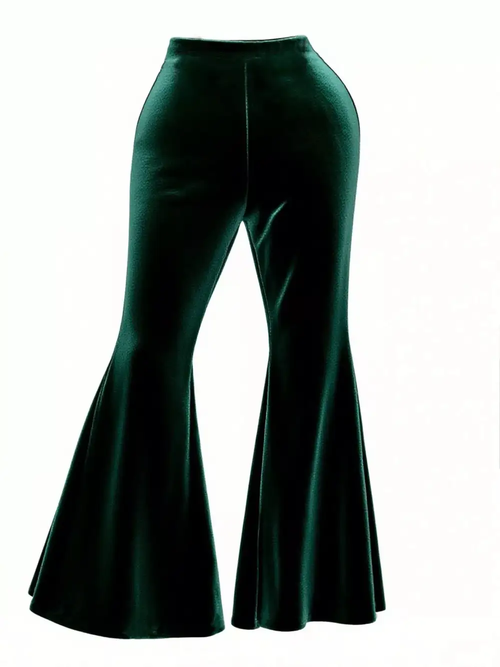 Plus Size Velvet Flared Pants