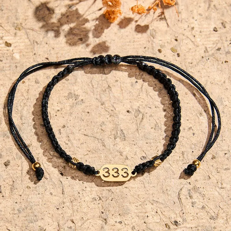Angel Numbers Braided String Connection Bracelet